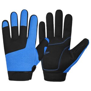 Blue Motorcycle Riding Gloves